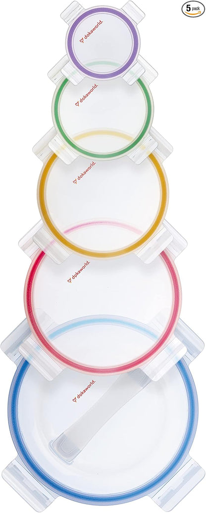 Glass Mixing Bowls Lids - (Bowls Not Included) Lids are compatible with all Glass Mixing Bowls Set