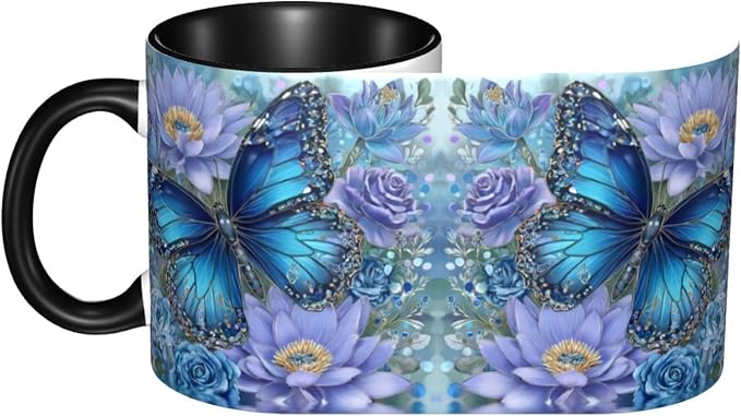 Yrebyou Butterfly Coffee Mug 11oz Ceramic Cup - Image 3
