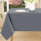 Smiry Rectangle Table Cloth, Waterproof Anti-Scratch Polyester Tablecloth, Decorative Washable Fabric Table Cover for Dining, Buffet, Parties and Outdoor, 60x84, Grey