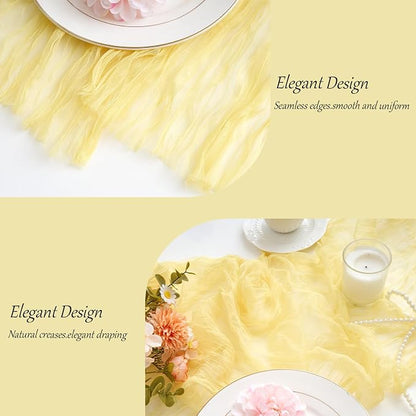 Yellow Cheesecloth Table Runner Summer Halloween Christmas 10Ft Cheese Cloth - Image 4