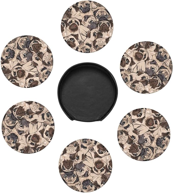 6 Pcs Leather Coasters for Drinks - Image 4