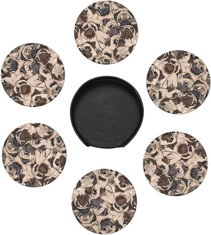 6 Pcs Leather Coasters for Drinks - Image 4