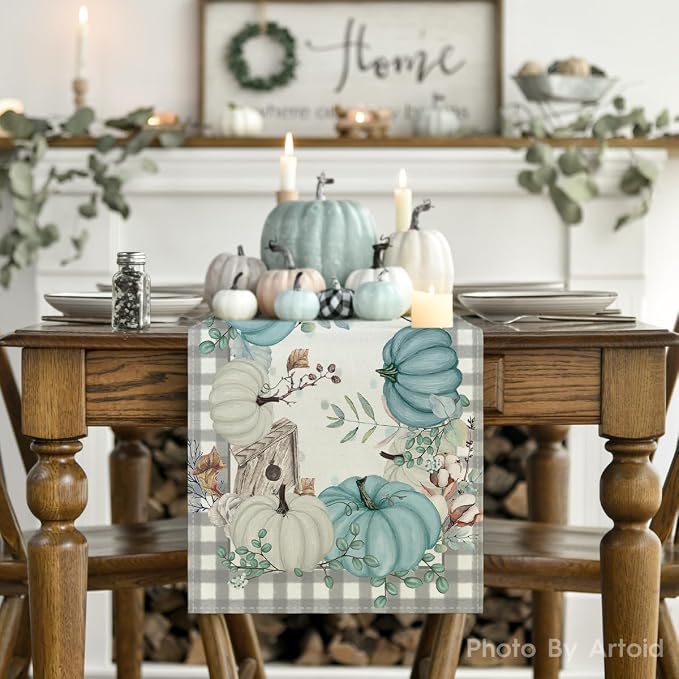 Artoid Mode 210 GSM Fall Table Runner 13x72 Inch Home Party Decor | Buffalo - Image 2