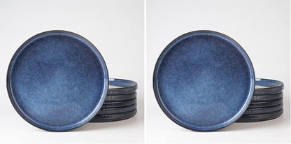 famiware Star Salad Plates for 6, 8 inches Plate Set, Stoneware Dinnerware by Famiware