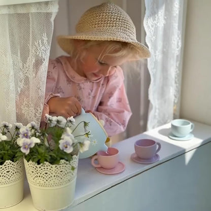 Mitico Silicone Tea Set for Toddlers 12M+, Montessori Pretend Play Tea Party - Image 7