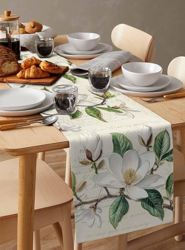 Vintage Floral Spring Table Runners 36 Inches Long, Rustic Botanical Table - Image 3