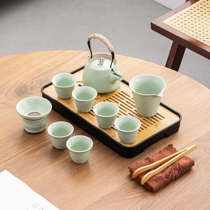 Travel tea set, Portable ceramic tea set, Chinese tea set, Tea sets - Image 2