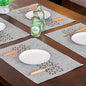 ARTABLE Gray Rectangle Fabric Placemats Set of 4 Table Mats 12 x 18 Inch | by ARTABLE