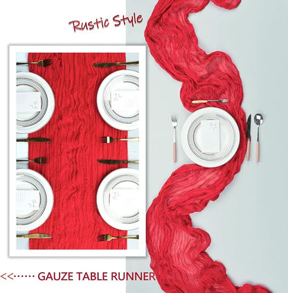6 Pack Red Table Runner Cheesecloth 10Ft Gauze Cheese Cloth Table Runner 35x120 - Image 6