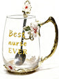 National Nurses Day Flower Glass Cup by Guon-Wuvl