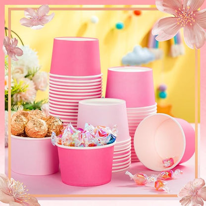 Jingmore Paper Ice Cream Cups 9oz Colored Disposable Dessert Bowls - Image 6