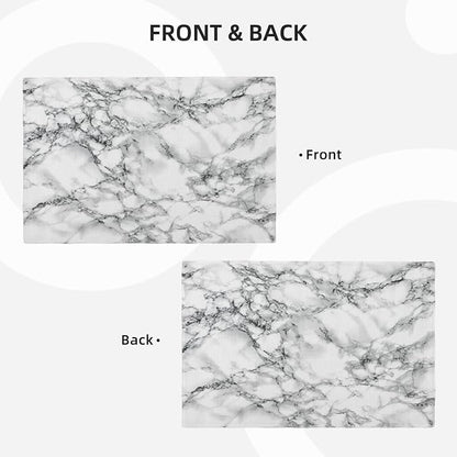 Fiokroo Black and White Marble Placemats Set of 4 Table Mats Table Tableware - Image 8