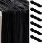 6 Pack Black Cheesecloth Table Runner 35x120 Inch 10Ft Rustic Gauze Cheese by SuBleer