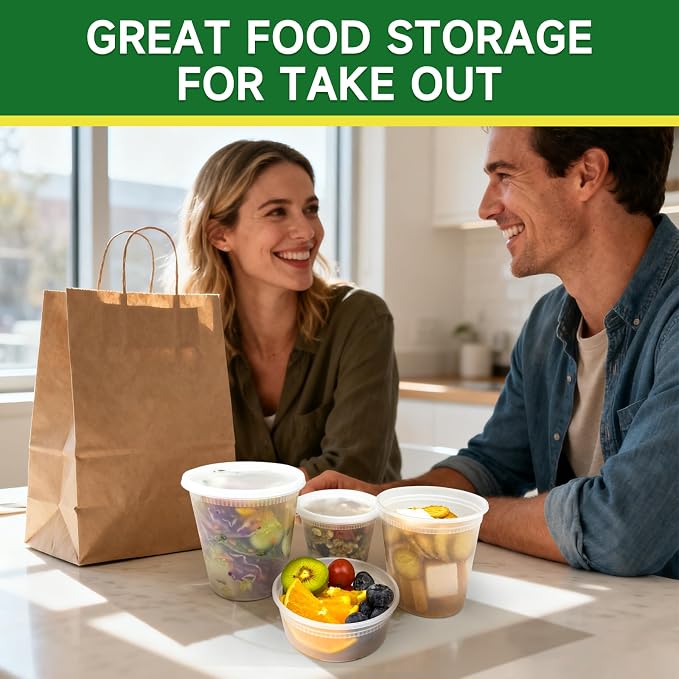Dealusy 50 Set 16 oz Deli Containers - Image 7