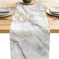 Marble Table Runner 13x36 Inch Gold Grey Table Dresser Runners Modern Table by LXXTK