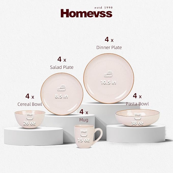HomeVSS 20-Piece Dinnerware Set - Image 2