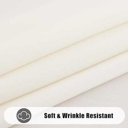 Smiry Rectangle Table Cloth, Waterproof Anti-Scratch Polyester Tablecloth, Decorative Washable Fabric Table Cover for Dining, Buffet, Parties and Outdoor, 52x70, Beige