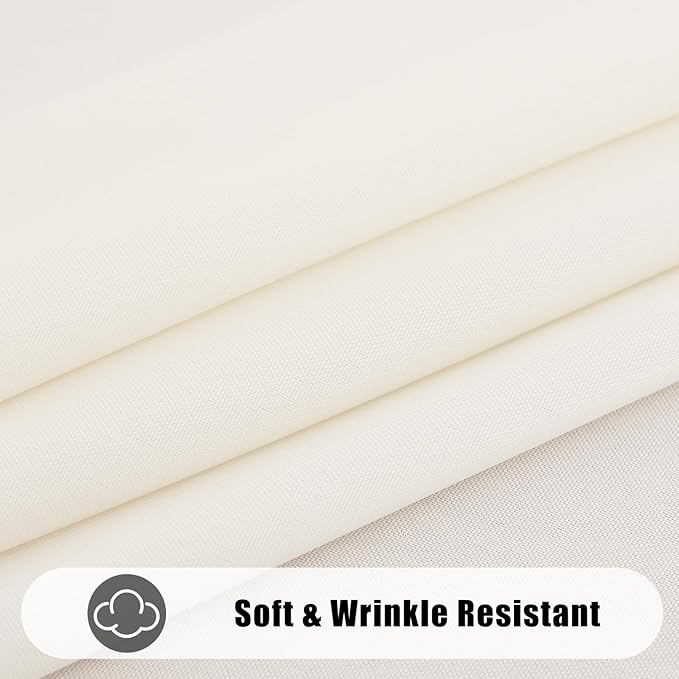 Smiry Square Table Cloth, Waterproof Anti-Scratch Polyester Tablecloth, Decorative Washable Fabric Table Cover for Dining, Buffet, Parties and Outdoor, 54x54, Beige