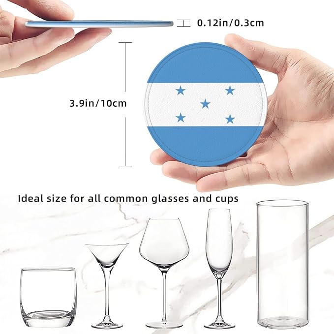 Honduras Flag Coasters for Drinks - Image 3