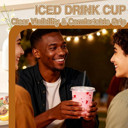 Alaeseje 50 Pack 12 oz Clear Plastic Iced Coffee Cups - Image 5