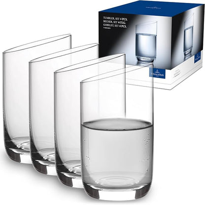 Villeroy & Boch NewMoon Collection Tumbler Set, 4 Pieces, Modern Sloping Design by Unknown