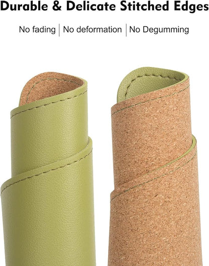 Double-Sided PU Leather & Cork Mouse Pad - Image 4