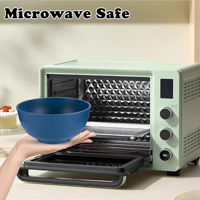 Unbreakable Wheat Straw Cereal Bowls Set of 4, 24 OZ Microwave and Dishwasher - Image 7