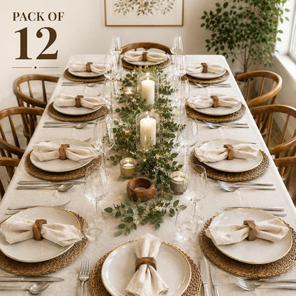 Wooden Napkin Rings Set of 12 Fall Decor - Image 6