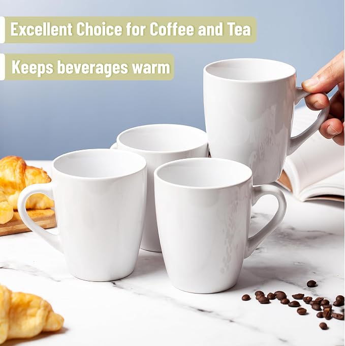 BTaT- Porcelain Coffee Mugs Set, 4 Pack, Cappuccino, Mug Gift Set, Dishwasher - Image 5