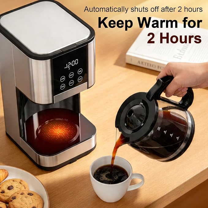 10 Cup Coffee Maker Programmable, Adjustable Brew Strength, Pause & Serve | - Image 4