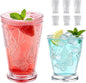 6 Pack Embossed Vintage Mixed Drinking Glasses, 12 Oz & 9 Oz Glasses | Embossed by Unknown
