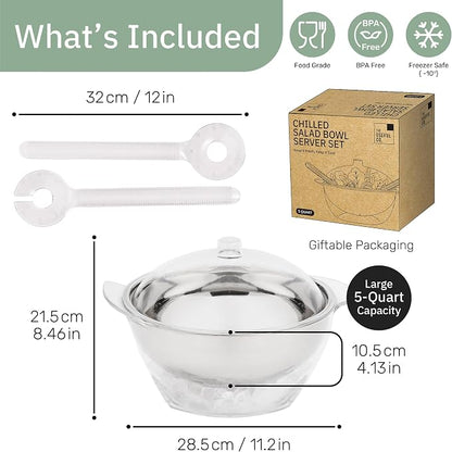 Useful Co. Chilled Serving Bowl, Salad Bowl - Image 2
