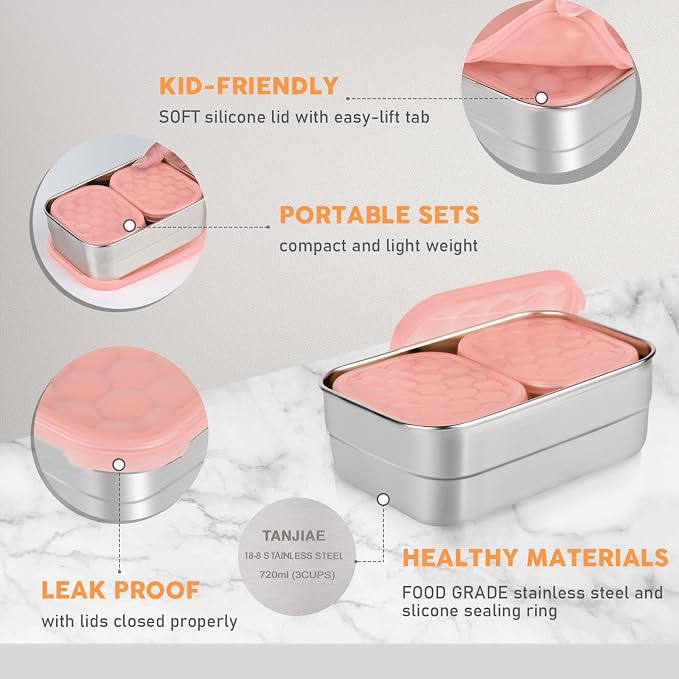 Small Stainless Steel Lunch Containers - Image 3