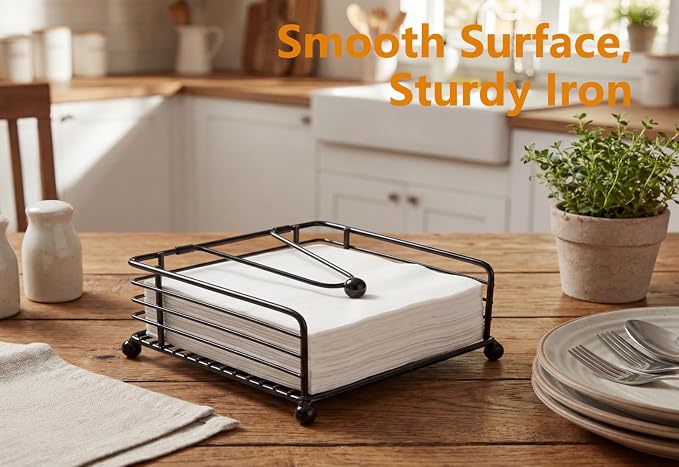 hiwafifi Napkin Holder for Table, Flat Napkin Dispenser - Image 4