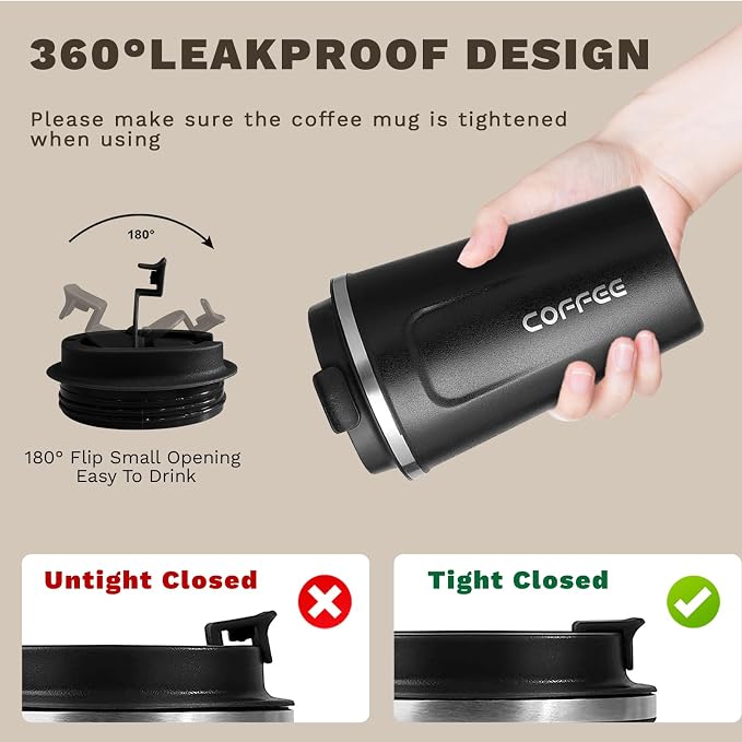 SPLMIFA Travel coffee mugs leak-proof, reusable coffee cups - Image 5