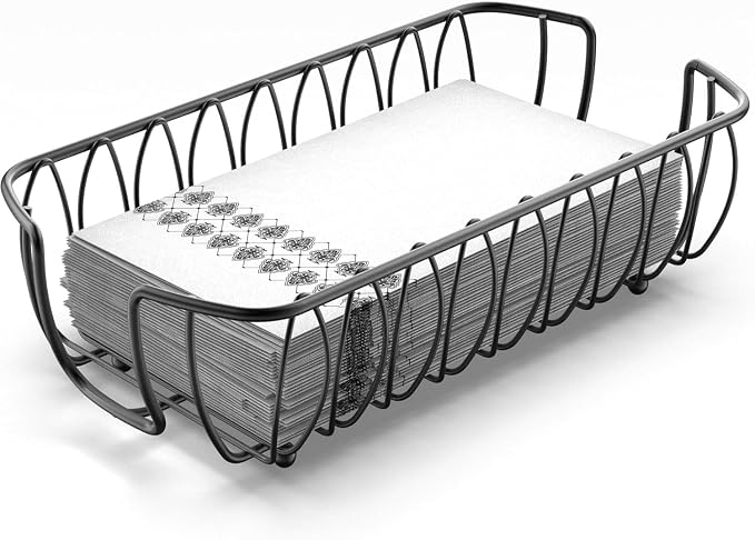 Guest Hand Towel Holder Tray for Bathroom Countertop, Powder Room & Vanity Use by levimetree