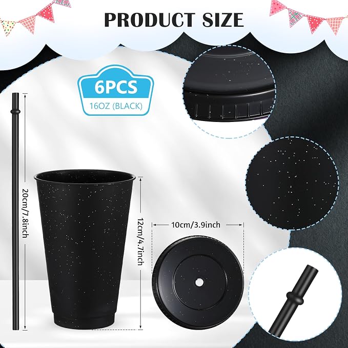 Uiifan 6 Pcs 16 oz Reusable Tumbler - Image 2