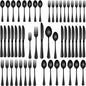 30 PCs Flatware Sets,Black Stainless Steel Silverware Sets Service For 6 Person,Durable Cutlery Sets For Home,Party,Restaurant,Tableware Cutlery Sets