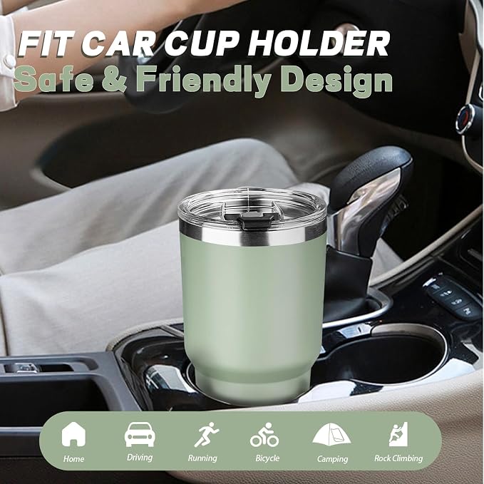 30 oz Tumbler with Lids and Straws, Stainless Steel Insulated Coffee Tumbler - Image 6