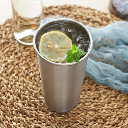 16 Pack 24oz Stainless Steel Pint Cup,Healthy Unbreakable and Stackable,Metal Drinking Glasses