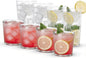 Liacere Drinking Glasses Set of 8, 17 oz Highball Plastic Glasses & 14oz Cocktail Plastic Glasses Set, Kitchen Water Glasses Cup, Bar Tumbler Glassware Set for Beer, Juice, Cocktail, Whiskey, Milk