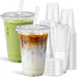 Ginkgo 100 Pack 24oz Clear Plastic Cups by HOME