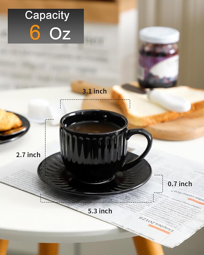 Hasense 6 Oz Cappuccino Cups - Image 3