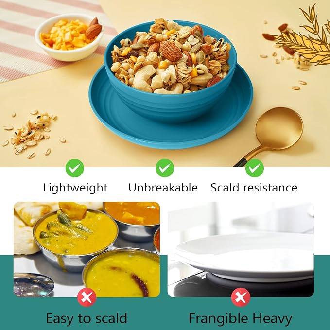 Teivio 32-Piece Plates and Bowls Sets - Image 6