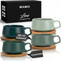 MIAMIO - Cappuccino Cup Set of 4, Wide - Luxe | Ceramic cappuccino cups and by MIAMIO