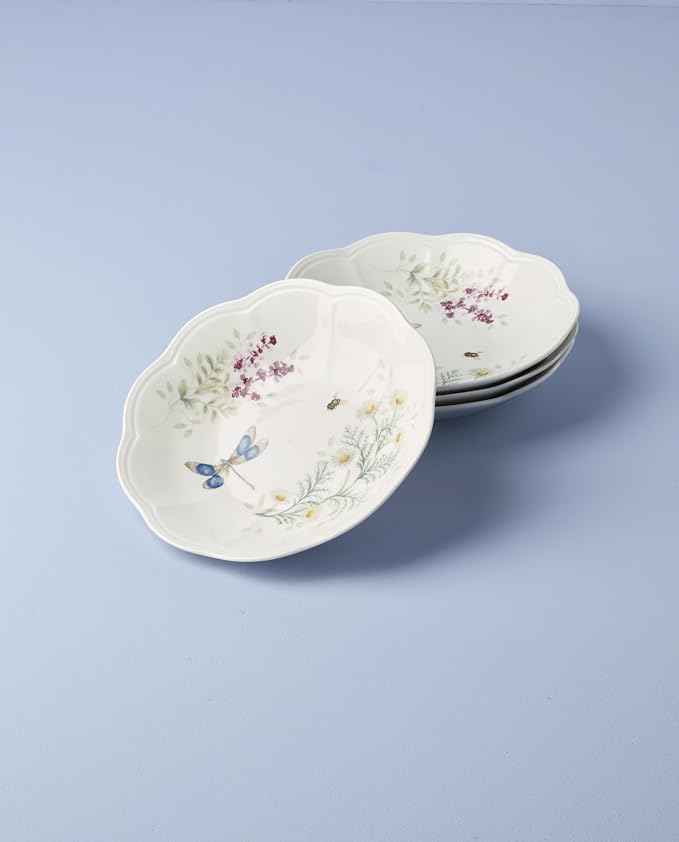 Lenox Butterfly Meadow Herbs Porcelain Pasta Bowl Set - Image 2