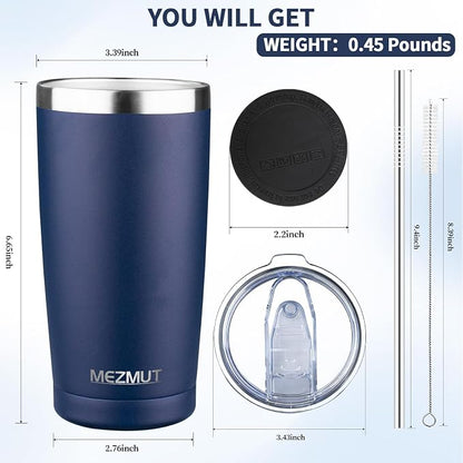 MEZMUT 20oz Insulated Tumbler Cup Travel Coffee Mug - Image 3