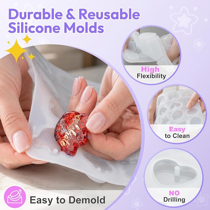HeyClear Keychain Resin Molds - Image 6