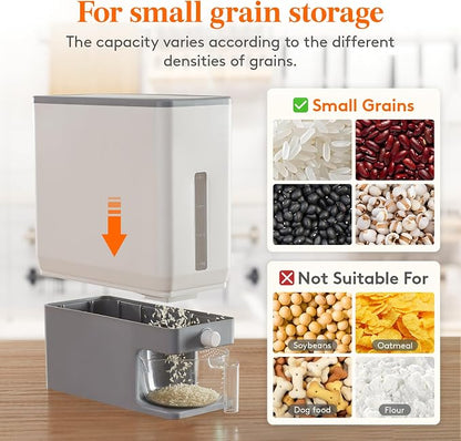Lifewit Rice Dispenser 25 Lbs, Airtight Storage - Image 4
