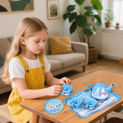 Tea Party Set for Little Girls, Pretend Tin Teapot Set - Image 7